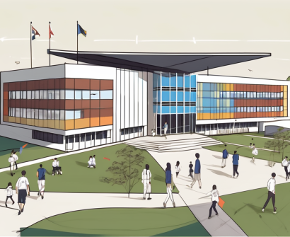 The shrewsbury international school's campus with various educational facilities such as a science lab