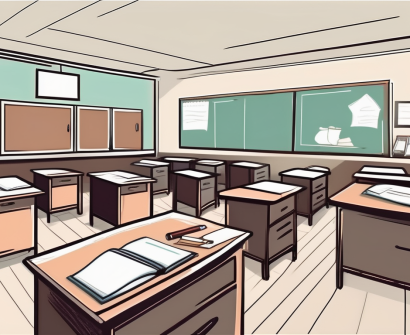 A classroom setting in the uk