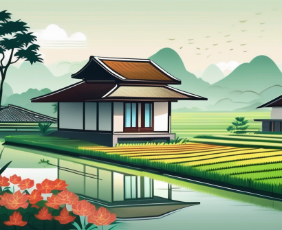 A serene vietnamese landscape