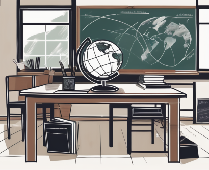 A classroom setting in thailand with scattered teaching materials like books