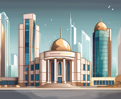 The gems international school building in dubai with a scale