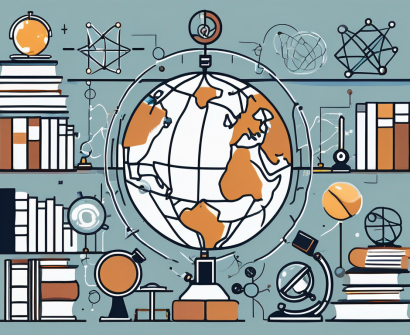 A diverse array of interconnected symbols or icons representing different aspects of learning