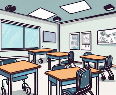 A classroom setting in malaysia with various educational tools and resources that symbolize special education needs