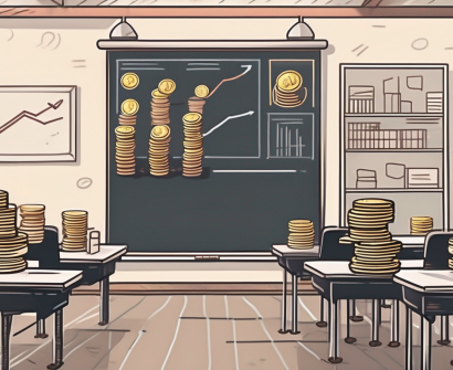 A classroom setting in china with a chalkboard