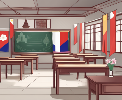 Various educational tools like a globe