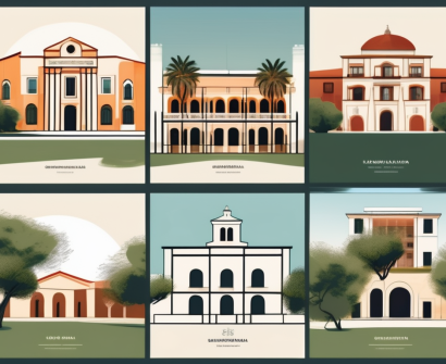 Five different school buildings