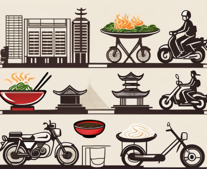Various symbols representing vietnam