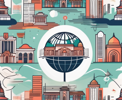 A vibrant malaysian cityscape with iconic landmarks