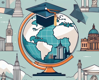 A globe with a graduation cap on top