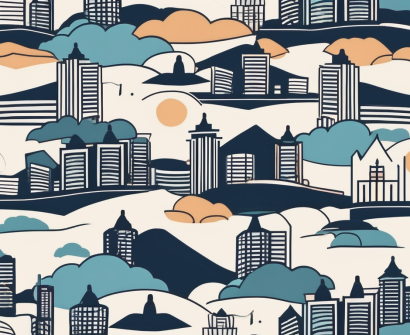 A traditional hong kong skyline with a graduation cap floating above it