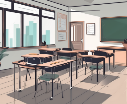 A classroom setting in malaysia with a chalkboard