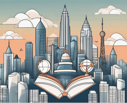 A south korean cityscape with iconic landmarks