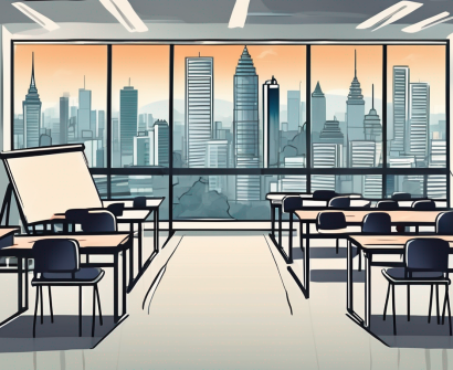 A classroom setting with diverse teaching aids and resources