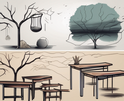 Four symbolic elements representing educational challenges unique to malaysia and qatar