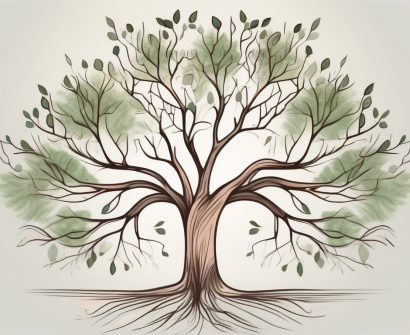A thriving tree with ten branches