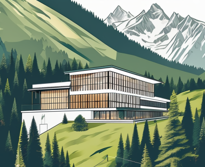 The lyceum alpinum zuoz nestled in the swiss alps