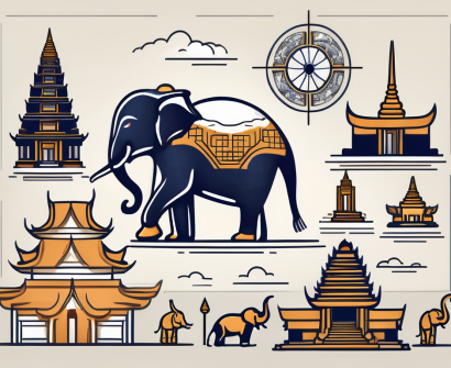 A classroom setting with thai cultural elements