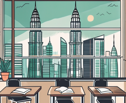 A malaysian classroom with international teaching materials