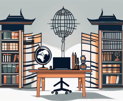 A classroom with various education tools like books