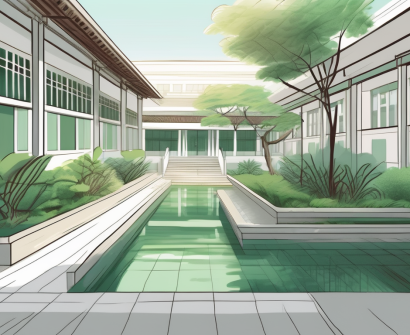 A serene school environment in bangkok