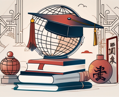 A traditional chinese classroom setting with various cultural symbols