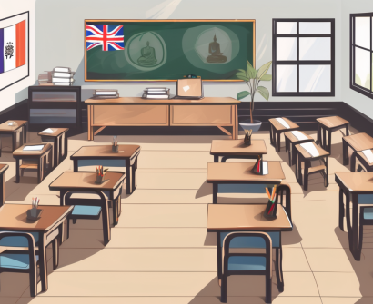 A classroom setting in thailand