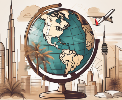 A globe with a key in it