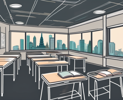 A classroom setting in bangkok