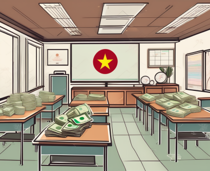 A classroom setting with various teaching tools and resources