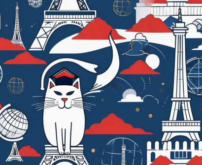 A globe with various iconic international landmarks