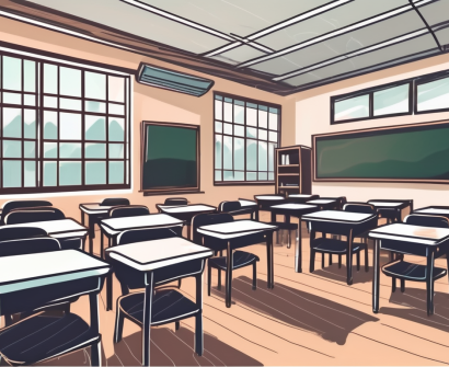 Five distinct school buildings