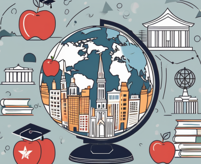 A globe highlighting some of the top paying cities for international teachers