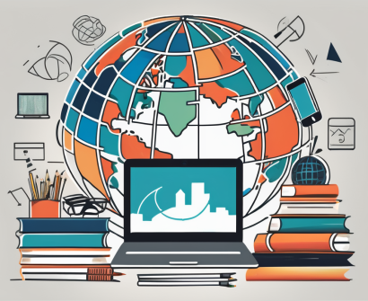 A classroom setting in vietnam with teaching tools like a globe