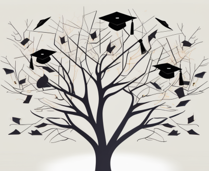 A tree with branches expanding outwards