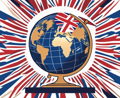 A globe focused on the uk