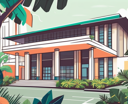 A vibrant and cheerful school building in thailand