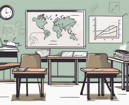 A singaporean classroom with various educational tools scattered around