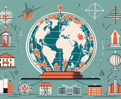 A globe highlighting various cities around the world