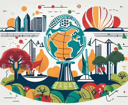 Various symbolic elements of singapore