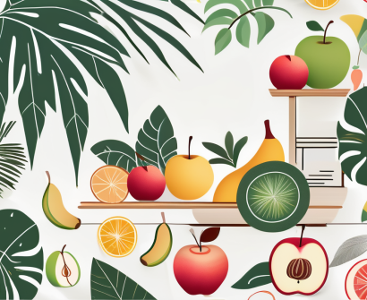 A healthful assortment of tropical fruits