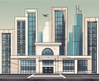 A school building in the dubai skyline