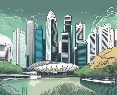 A vibrant singapore cityscape