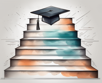 A staircase with seven steps