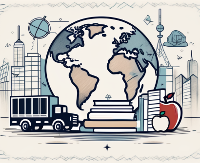 A globe focused on china