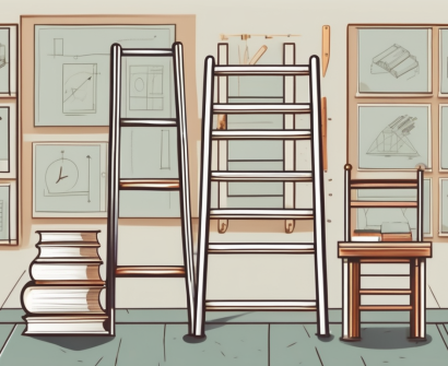 A ladder with ten rungs