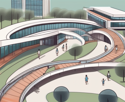 A singaporean school building with a long