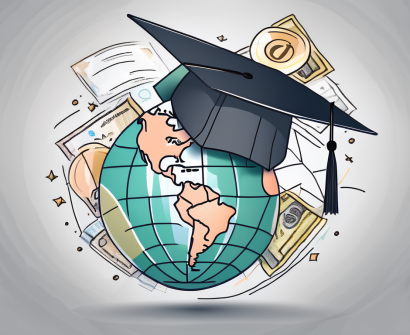 A globe with various currency symbols