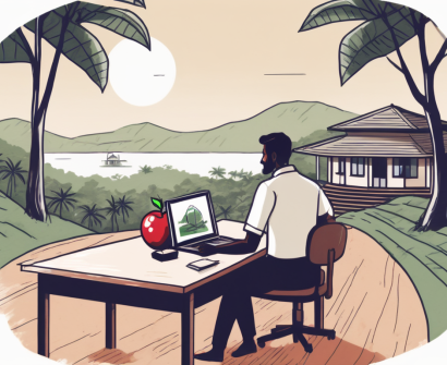 An international school building surrounded by sri lankan landscapes