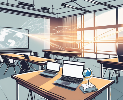 A classroom setting in singapore with different teaching tools such as books