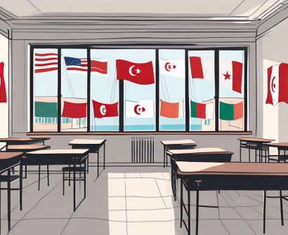 A classroom setting in singapore with visible hurdles like a high wall